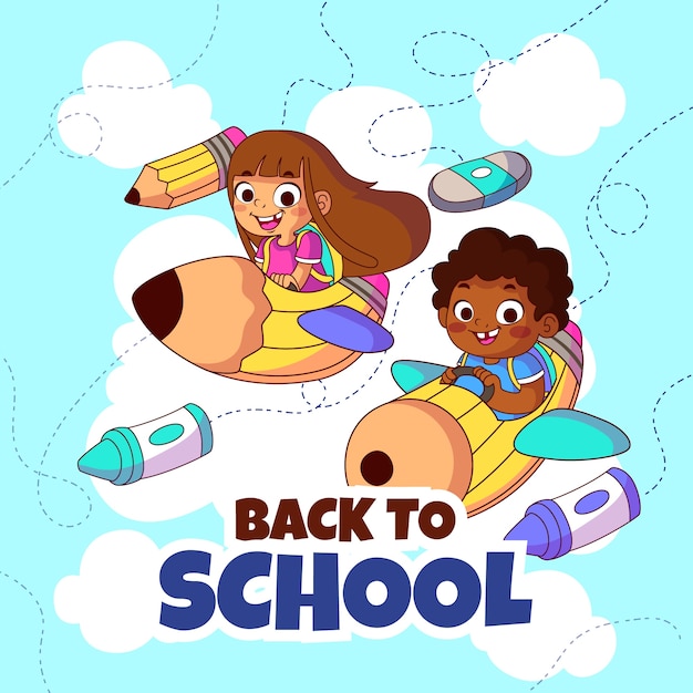 Hand drawn back to school illustration