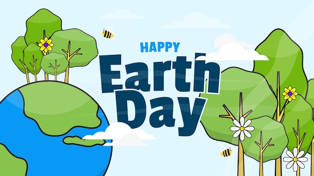 hand drawn background for earth day celebration