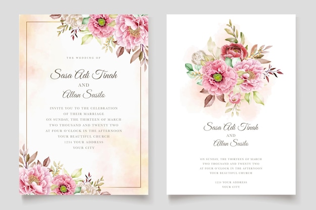 hand drawn background and frame floral design