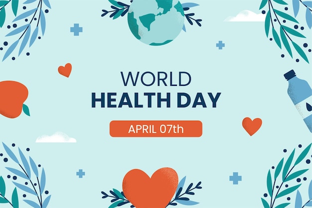 Hand drawn background for world health day celebration