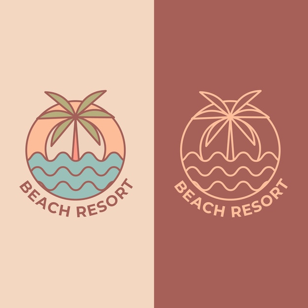 Hand drawn beach club design