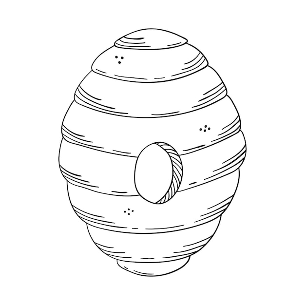 Hand drawn beehive