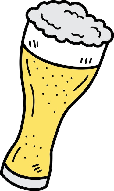 Hand Drawn beer glass illustration