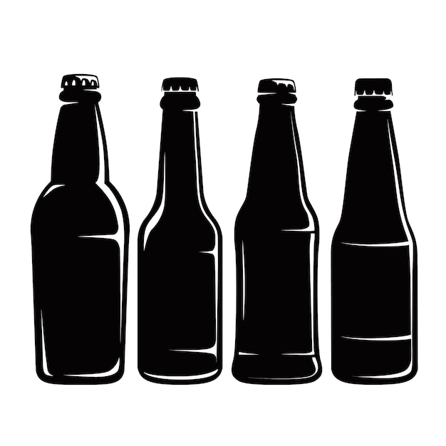 Hand drawn beer silhouette