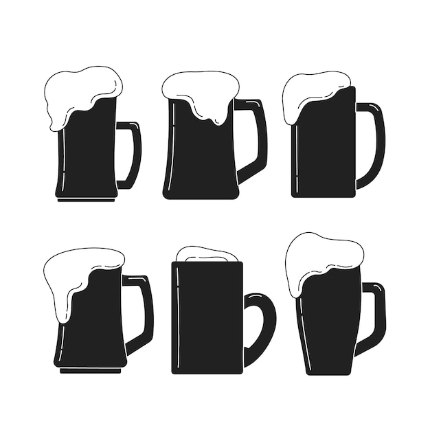 Hand drawn beer silhouette