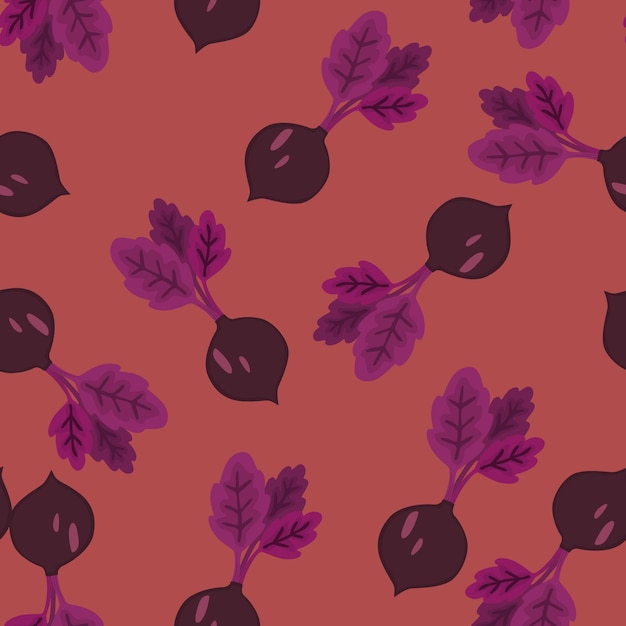 Hand drawn beet seamless pattern Doodle beetroot wallpaper