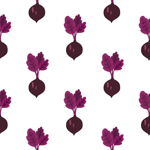 Hand drawn beet seamless pattern Doodle beetroot wallpaper