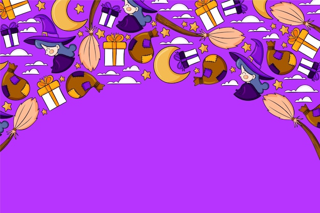 Hand drawn befana background