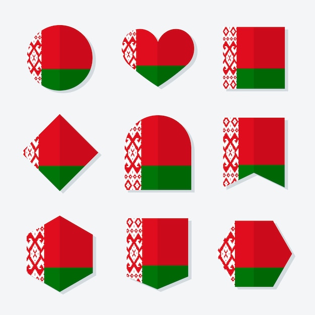 Hand drawn belarus national emblems