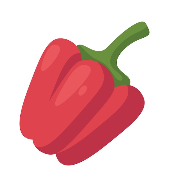 Hand drawn bell pepper Food icon Vector illustration