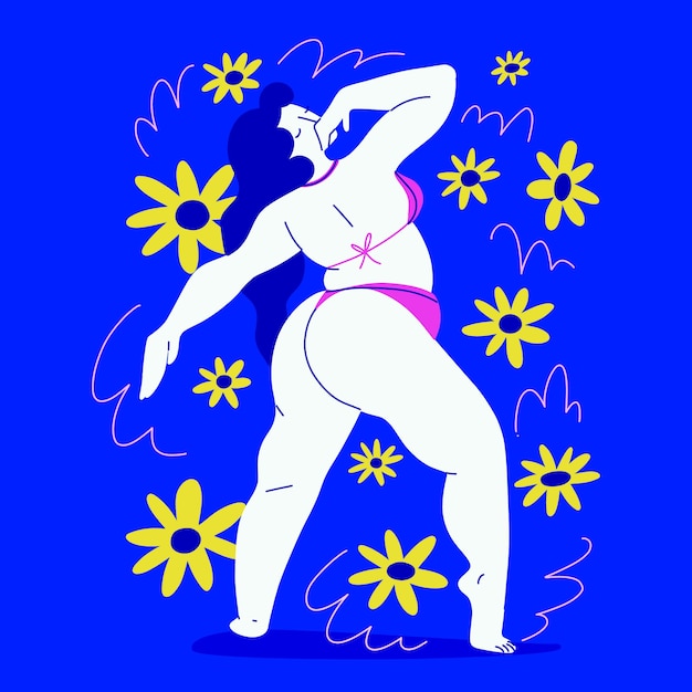 Hand drawn body positive illustration