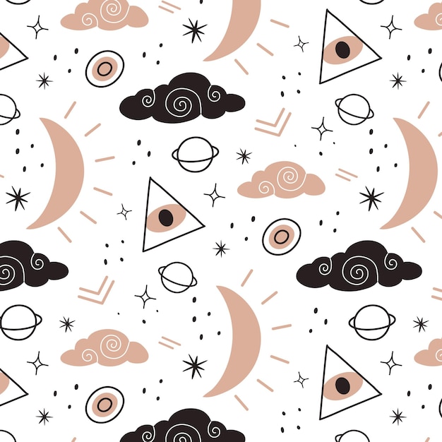 Hand drawn boho pattern