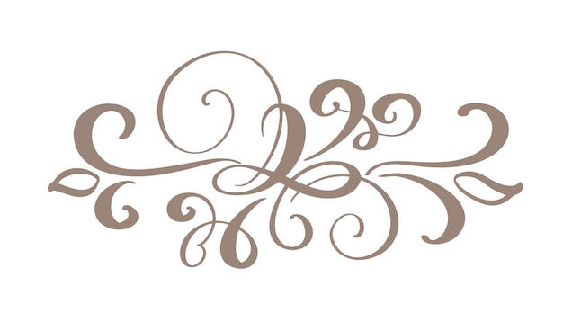 Hand drawn border flourish separator Calligraphy designer elements Vector vintage wedding