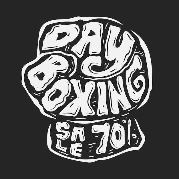 Hand drawn boxing day sale banners template