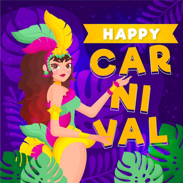 Hand drawn brazilian carnival