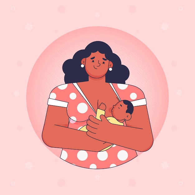 Vector hand drawn breastmilk illustration