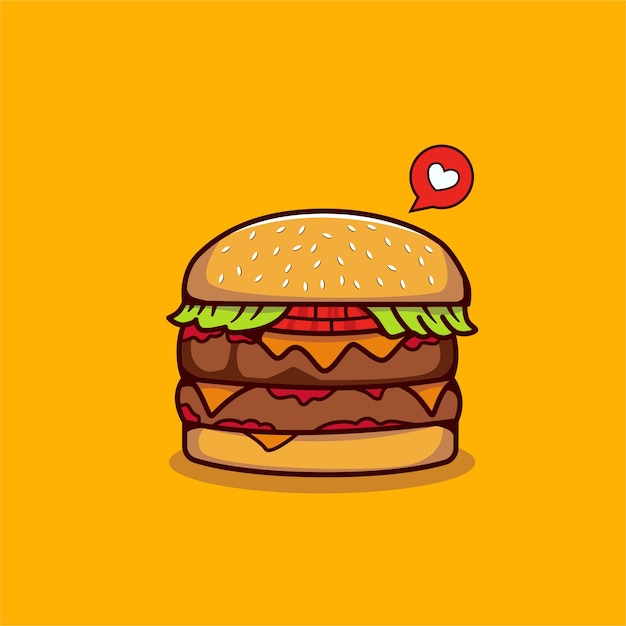 Hand Drawn Burger Illustration