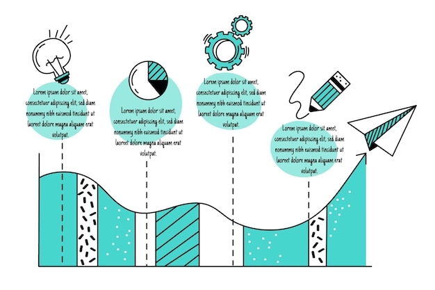 Vector hand drawn business infographics