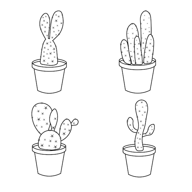 hand drawn cactus