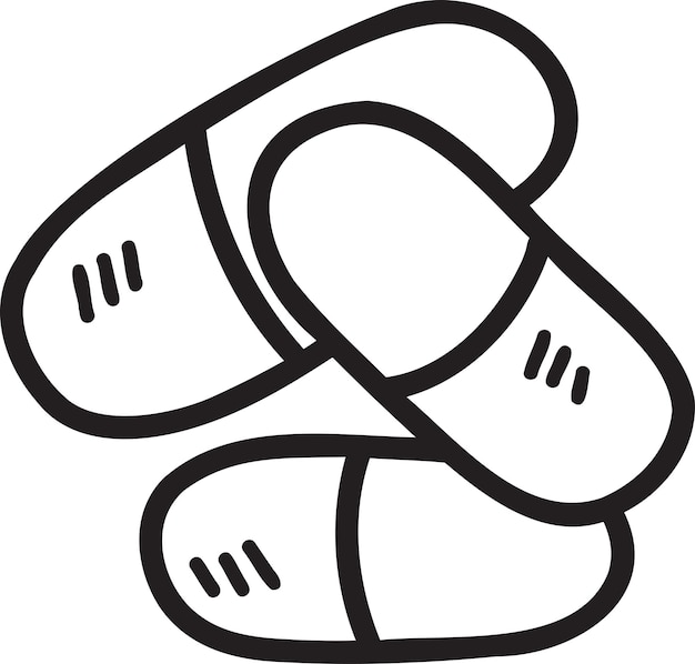 Hand Drawn capsule pill illustration