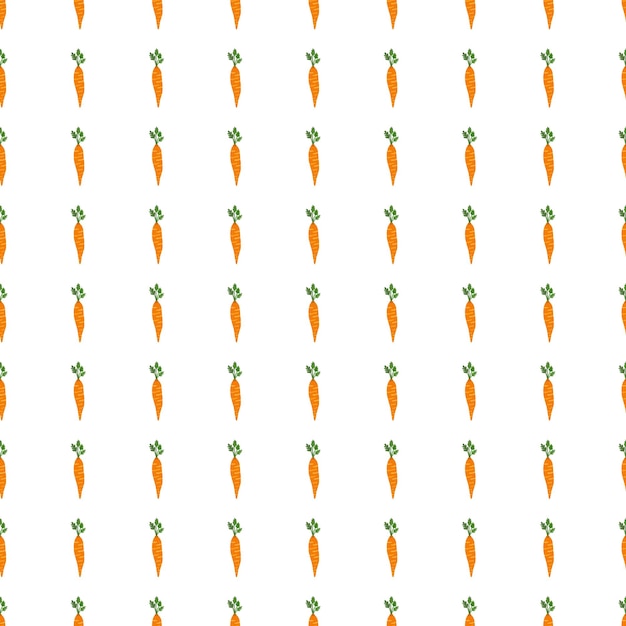 Hand drawn carrot seamless pattern Doodle carrots wallpaper