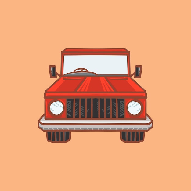 hand drawn cartoon car illustration design