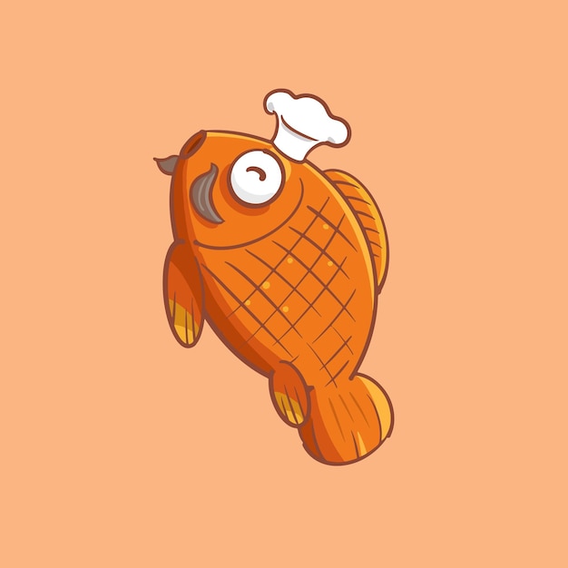 Hand drawn cartoon fish illustration design