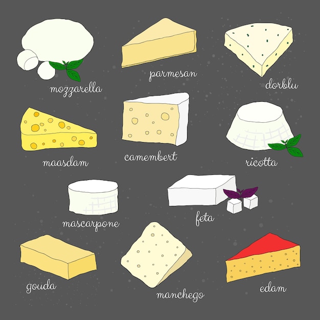 Hand drawn cheese