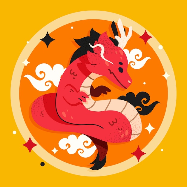 Hand drawn chinese zodiac animals illustration