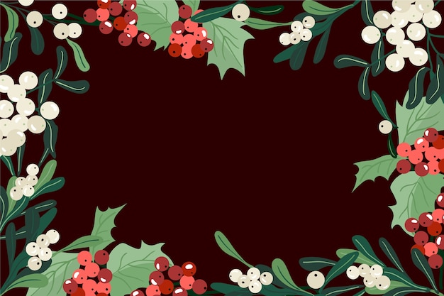 Hand drawn christmas background