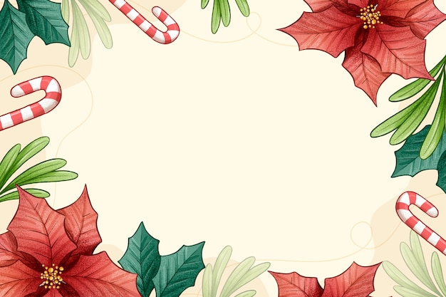 Hand drawn christmas background