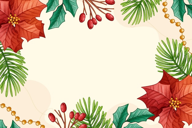 Hand drawn christmas background