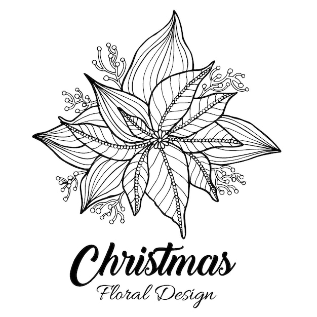 Hand Drawn Christmas Floral Designs