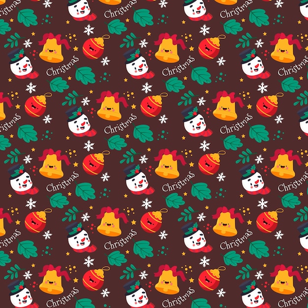 Hand drawn christmas pattern design