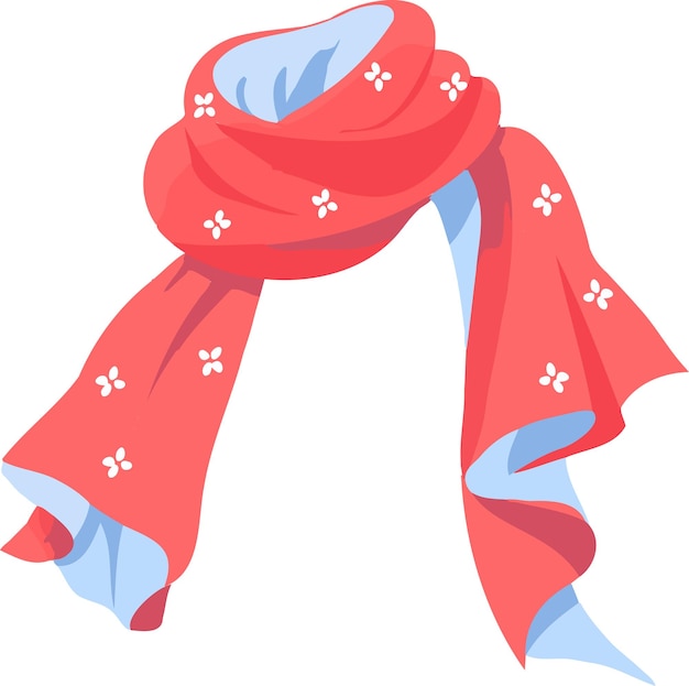 Hand Drawn christmas scarf in flat style