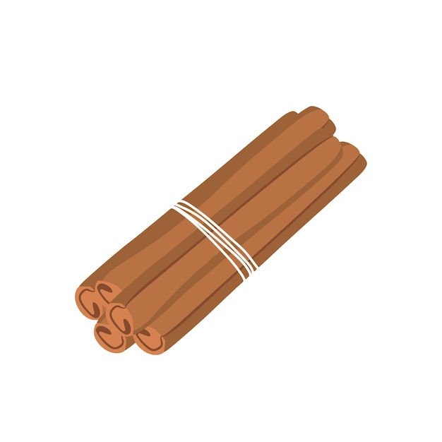 Hand drawn cinnamon sticks spice. Vector doodle sketch illustration isolated on white background.