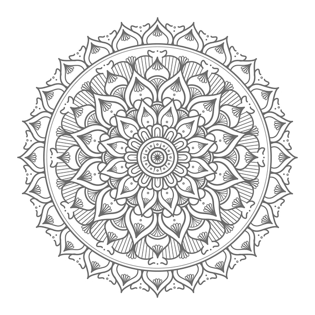 Hand drawn circle style mandala illustration