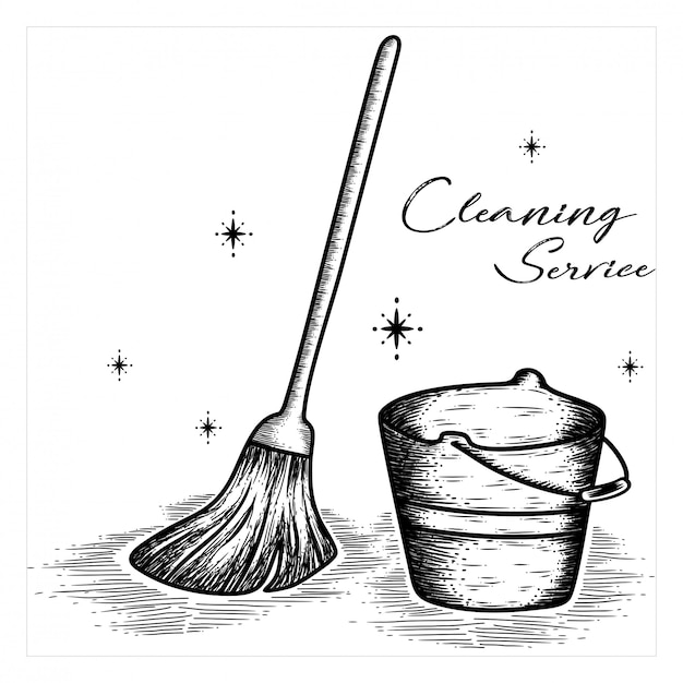 Hand Drawn Cleaning Service