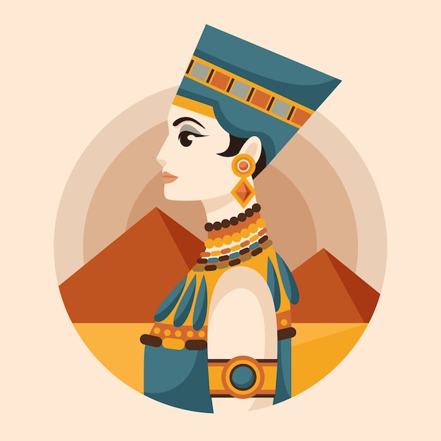 Hand drawn cleopatra illustration