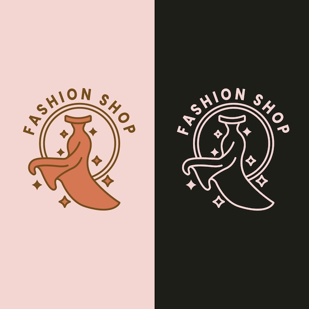 Hand drawn clothing store logo design