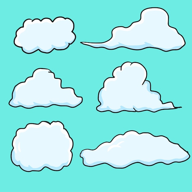 hand drawn cloud icon vector ilustration