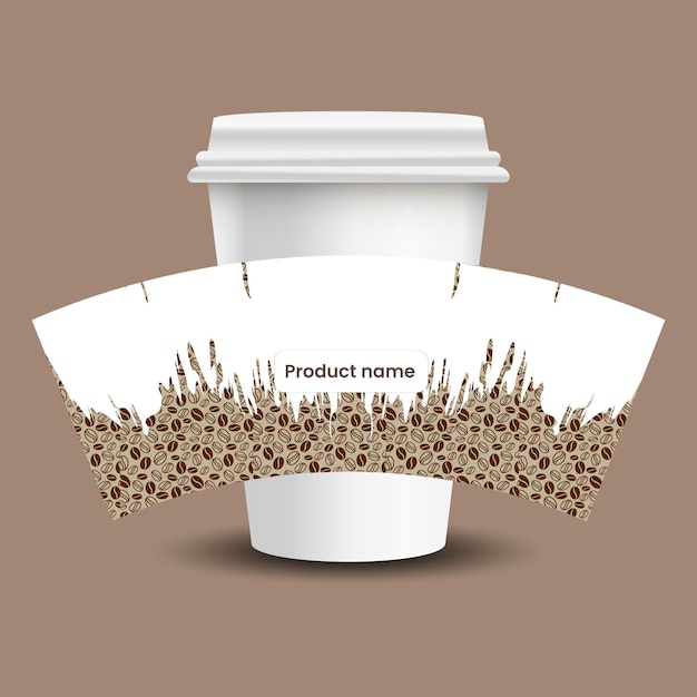 Vector hand drawn coffee label template