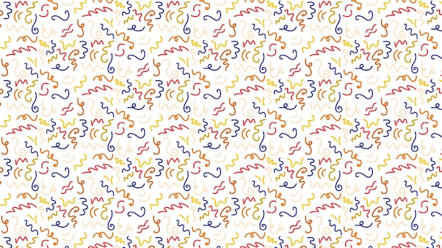 Hand drawn colorful lines pattern