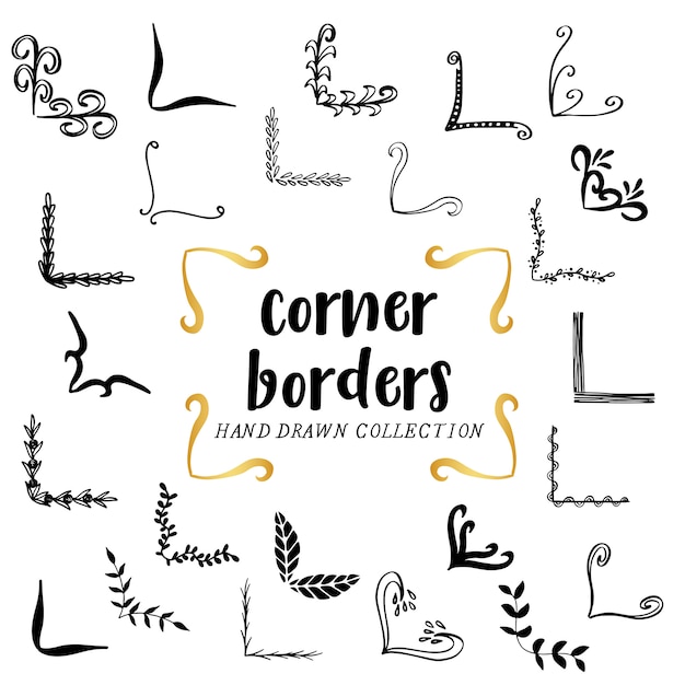 Hand drawn corners