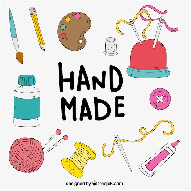 Hand drawn craft elements 