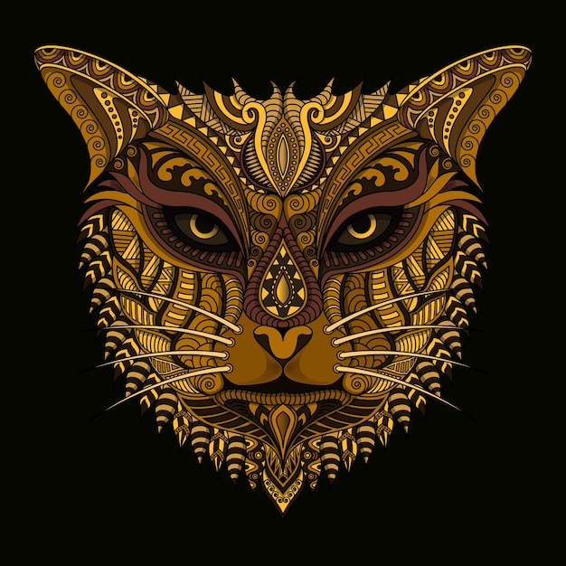 Hand drawn creative tiger logo illustration