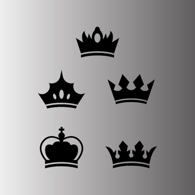 Hand drawn crown silhouette