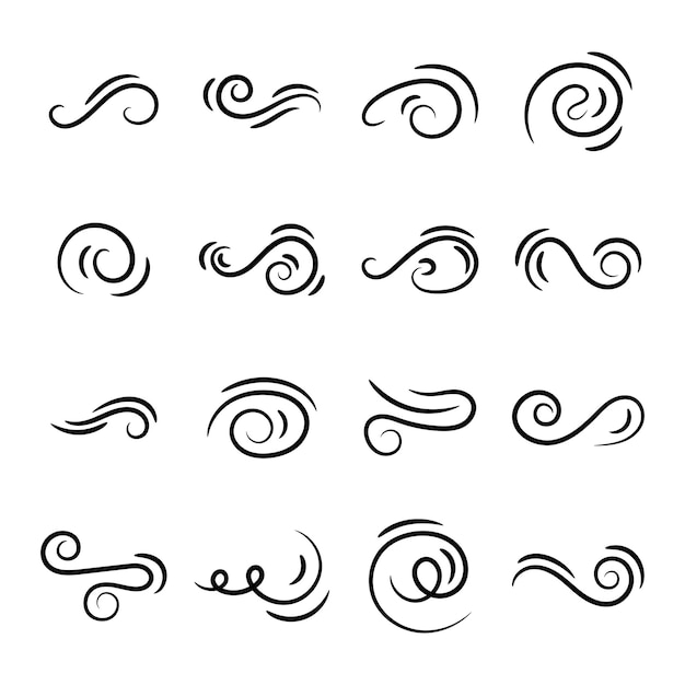 Hand drawn of curly swishes swashes swoops or calligraphy swirl vector illustration