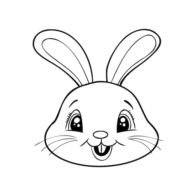 Hand drawn cute bunny vector illustration print design rabbit children print on tshirt