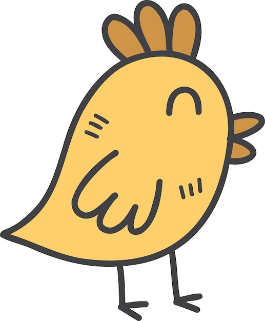 Hand Drawn cute chick illustration